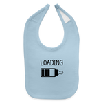 Bottle Loading Custom Baby Bib - light blue